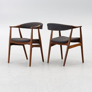 Thomas Harlev, six model 213 chairs, Farstrup, Denmark 1950s/60s.