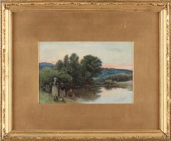 Henry Measham · HENRY MEASHAM, akvarell signerad och daterad 1880.