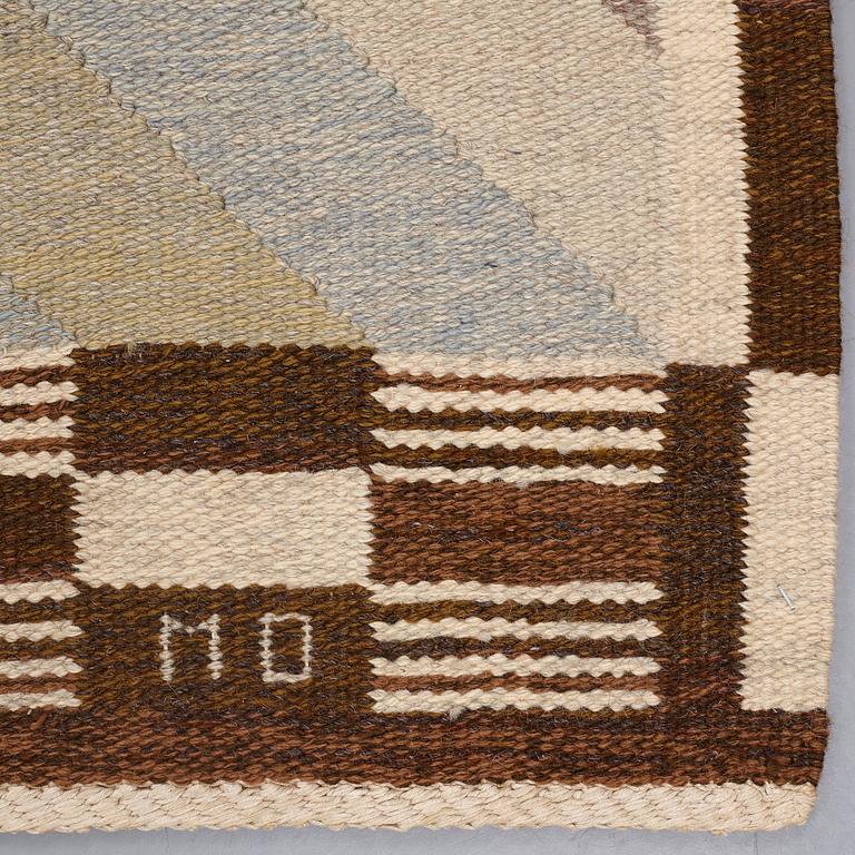 Kerstin Mauritzson, MATTA, rölakan, ca 263,5 x 203,5 cm, signerad KM MO (komponerad av Kerstin Mauritzson, vävd av Marta Olin).