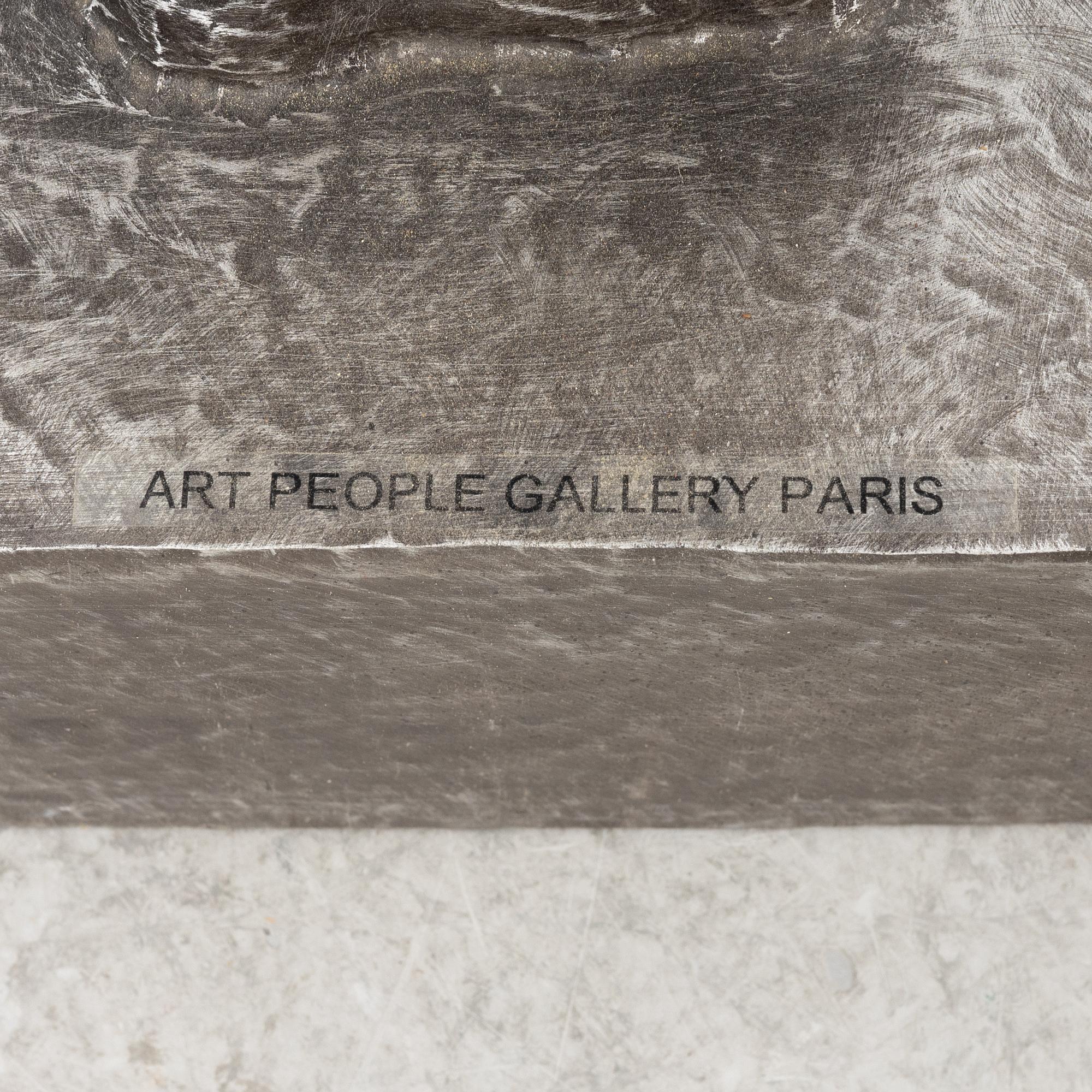 Dekorativ skulptur, patinerad aluminium, Art People Gallery Paris.