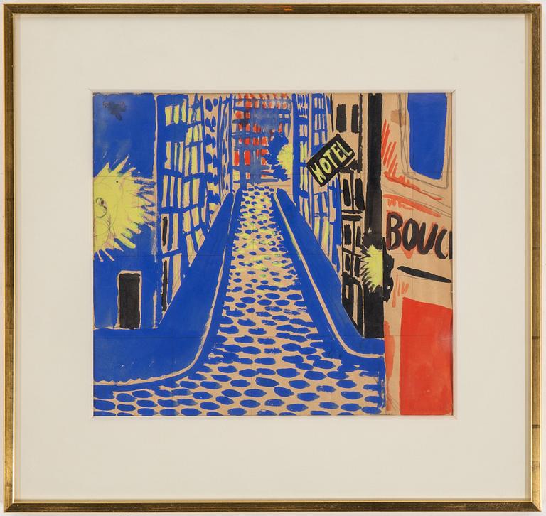 ISAAC GRÜNEWALD, watercolor on paper, signed.