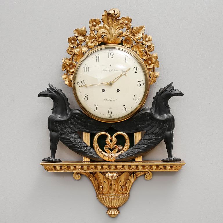 VÄGGPENDYL, empirestil, Robert Engström, Stockholm tidigt 1900-tal.