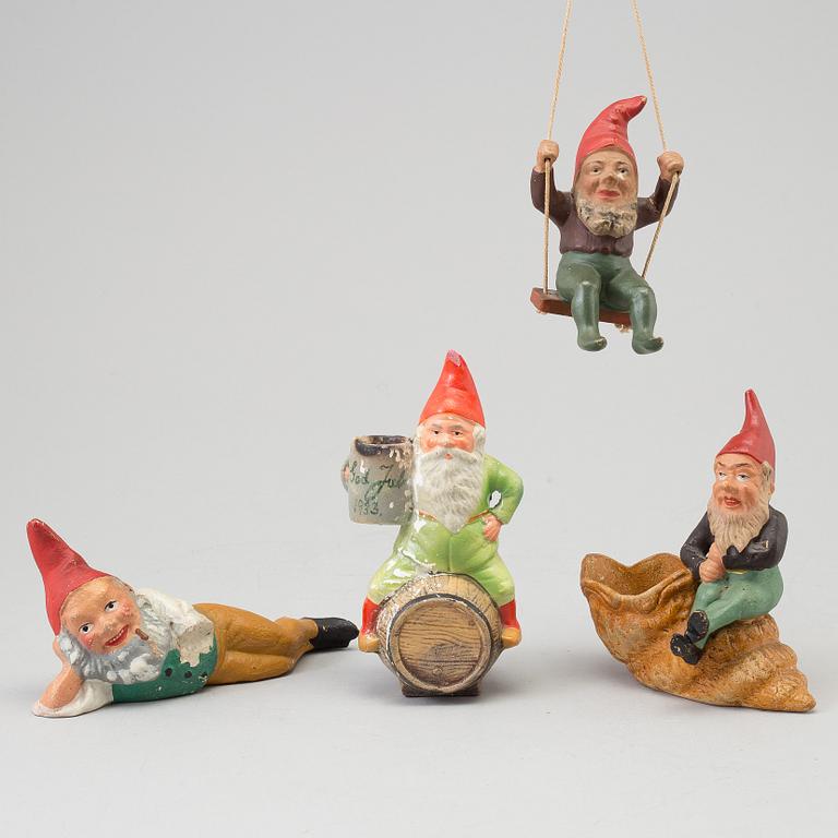 SANTA CLAUS, 4 items. first half of 1900's.