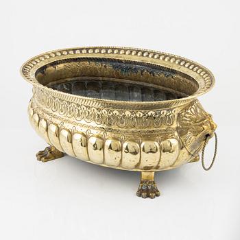 Jardiniere, barockstil, mässing, sent 1800-tal.