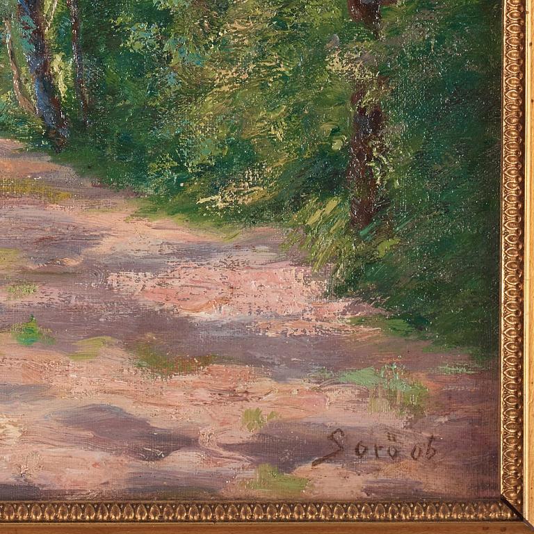 Ida Gisiko-Spärck, Vårlandskap med blommande träd.