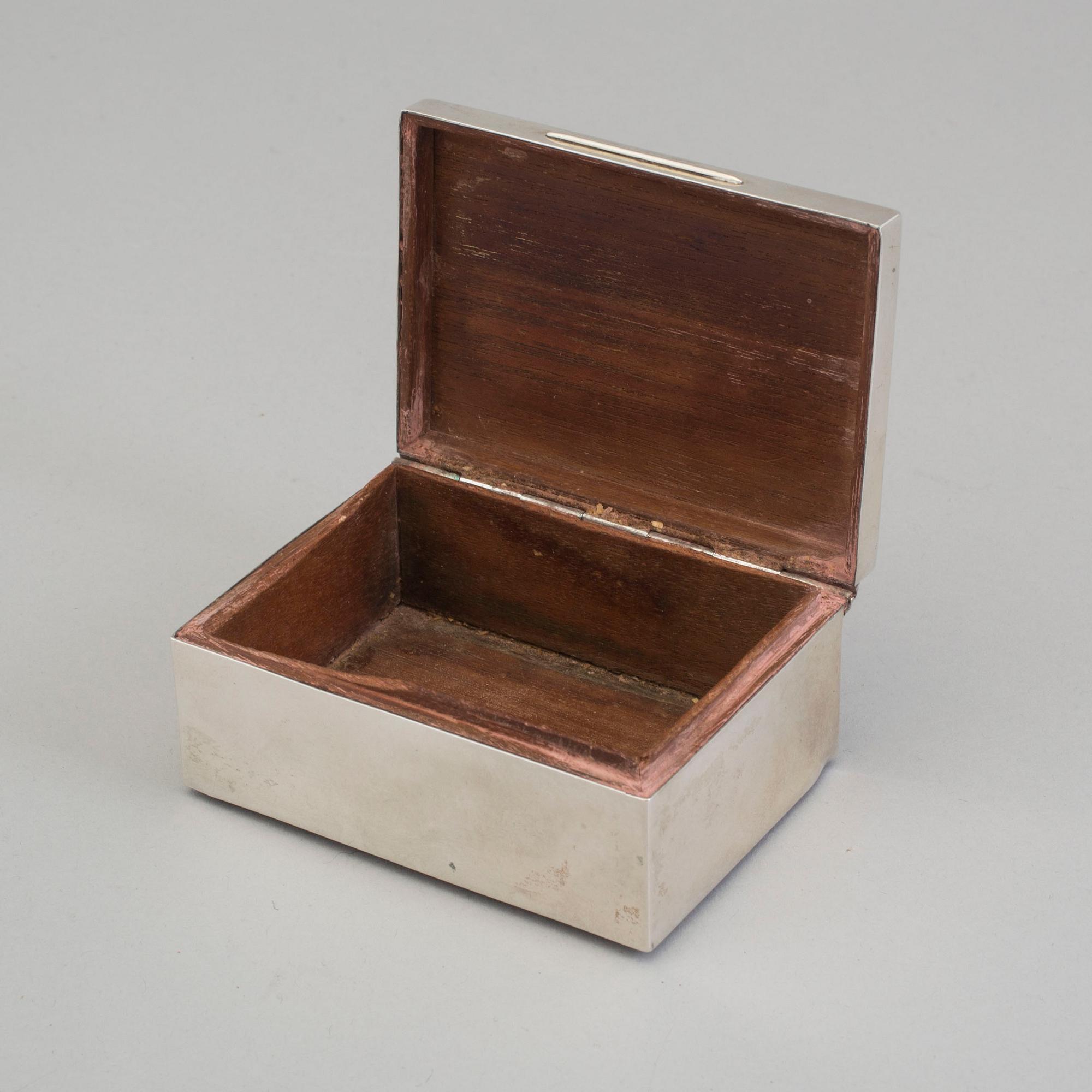 an early 20th century silver box by K Andersson Stockholm.