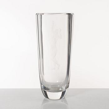 Edvin Öhrström, a glass vase, Orrefors 1942.