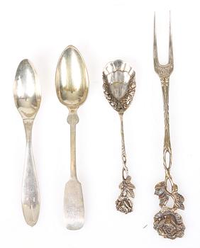 PARTI SILVER, 19 delar. Vikt ca 475 gr.
