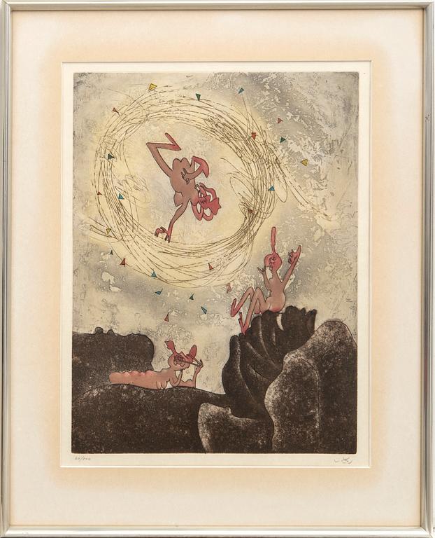 Roberto Matta, etching signed and numbered 60/100.