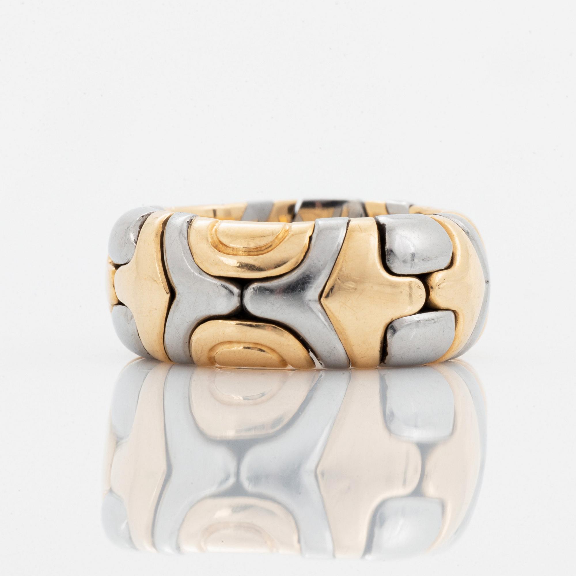 Bulgari ring 18K guld och stål.