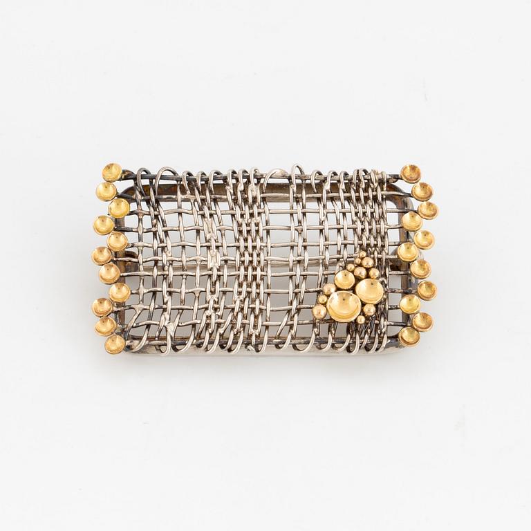 ANDERS HÖGBERG, brosch, silver och guld.