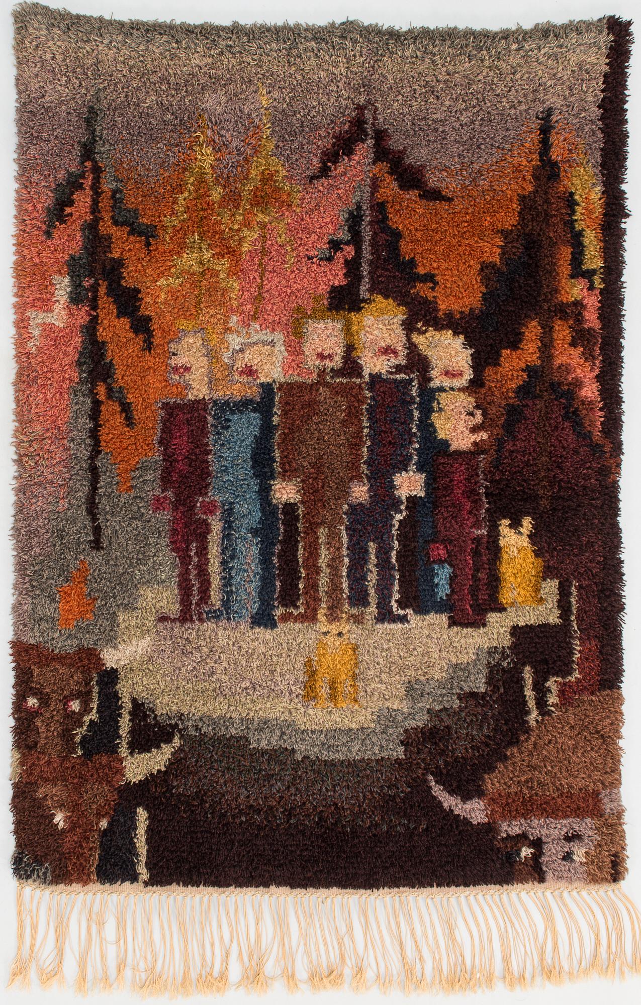 Greta Skogster-Lehtinen, a 1940's Finnish ryarug for Kodiksamin Kutomo. Cira 120x85 cm.