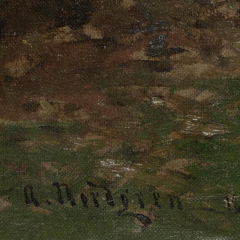 Axel Nordgren, olja på duk, signerad och daterad 1882.