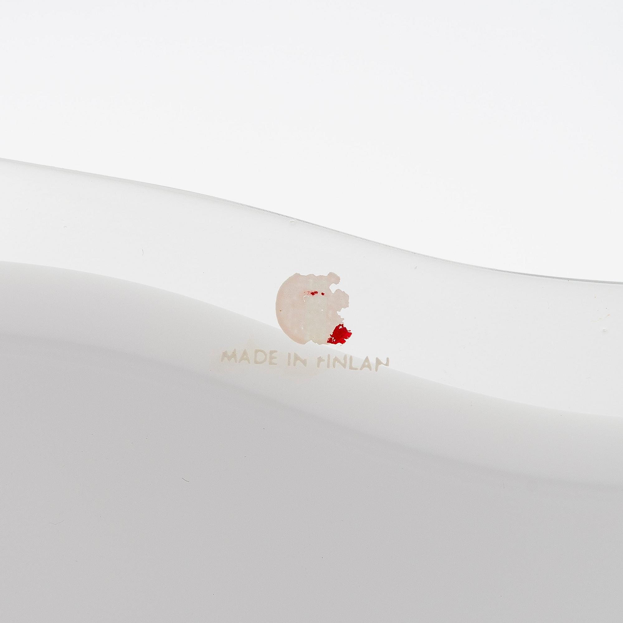 Alvar Aalto, taidelasi, "Aallon kukka", neljä osaa, signeerattu Alvar Aalto 154 / 1983.