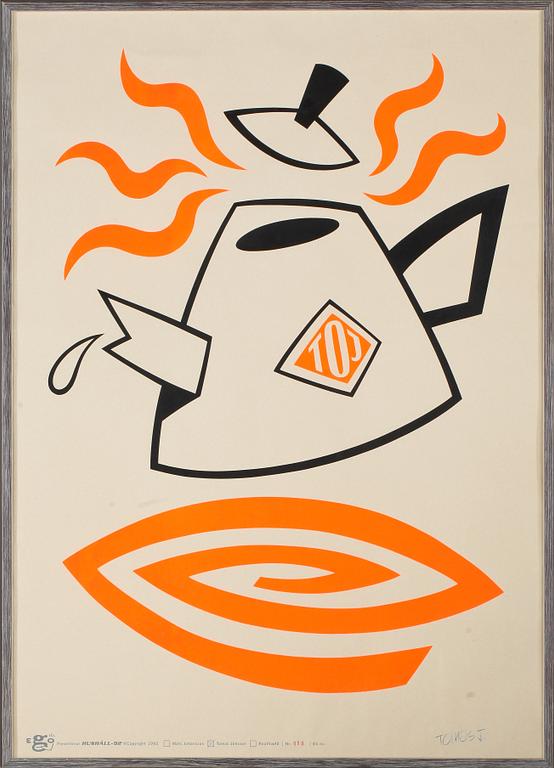 AFFISCH, signerad Tomas J för Tomas Jönsson, 1992.