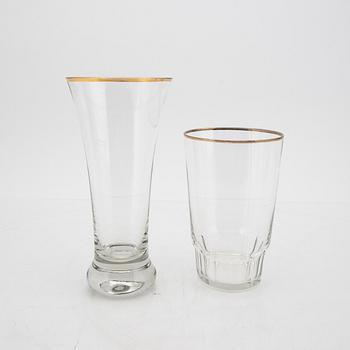 A 1940s 62 pcs glass service.