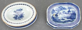 SALTKAR, ett par, porslin, Kina, Qingdynastin, Jiaqing (1795-1820).