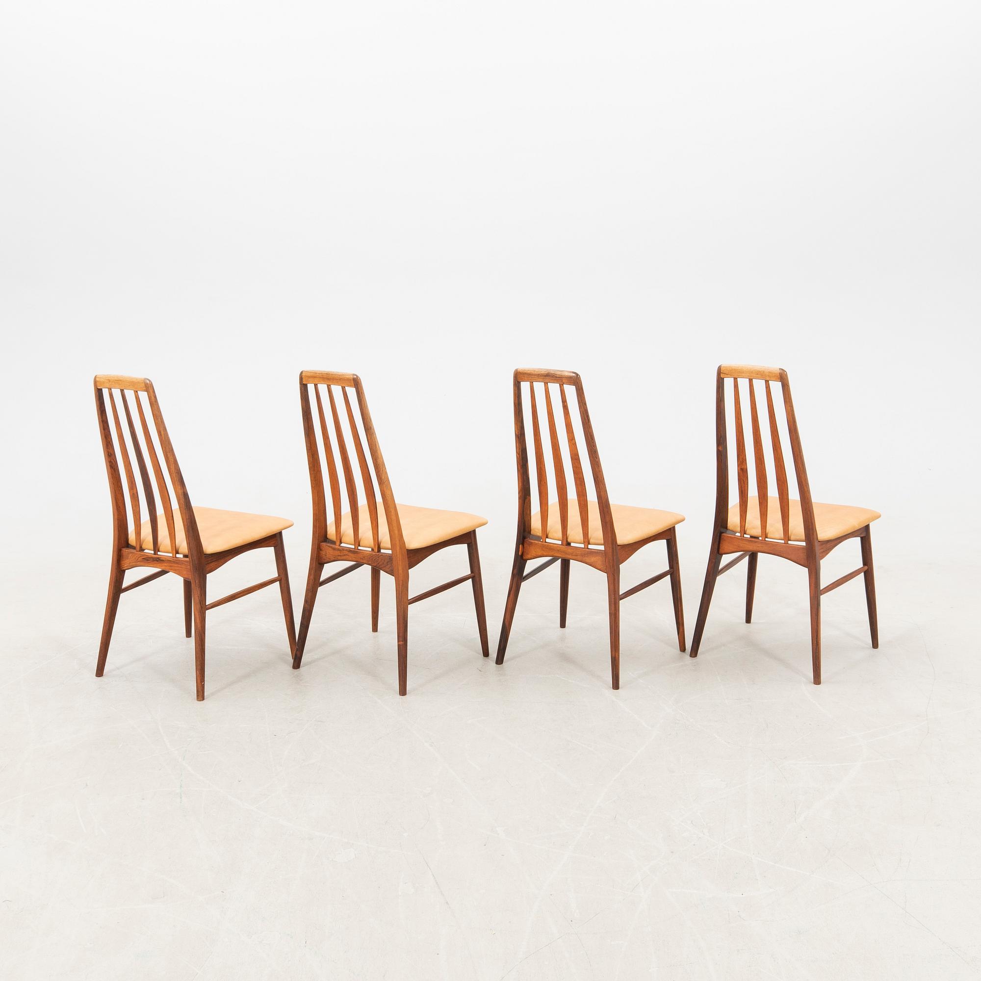 Ib Kofod-Larsen, chairs 4 pcs Denmark 1960s.