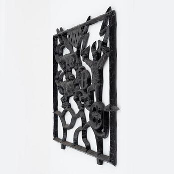 Olle Hermansson, a cast iron fire screen, Husqvarna.