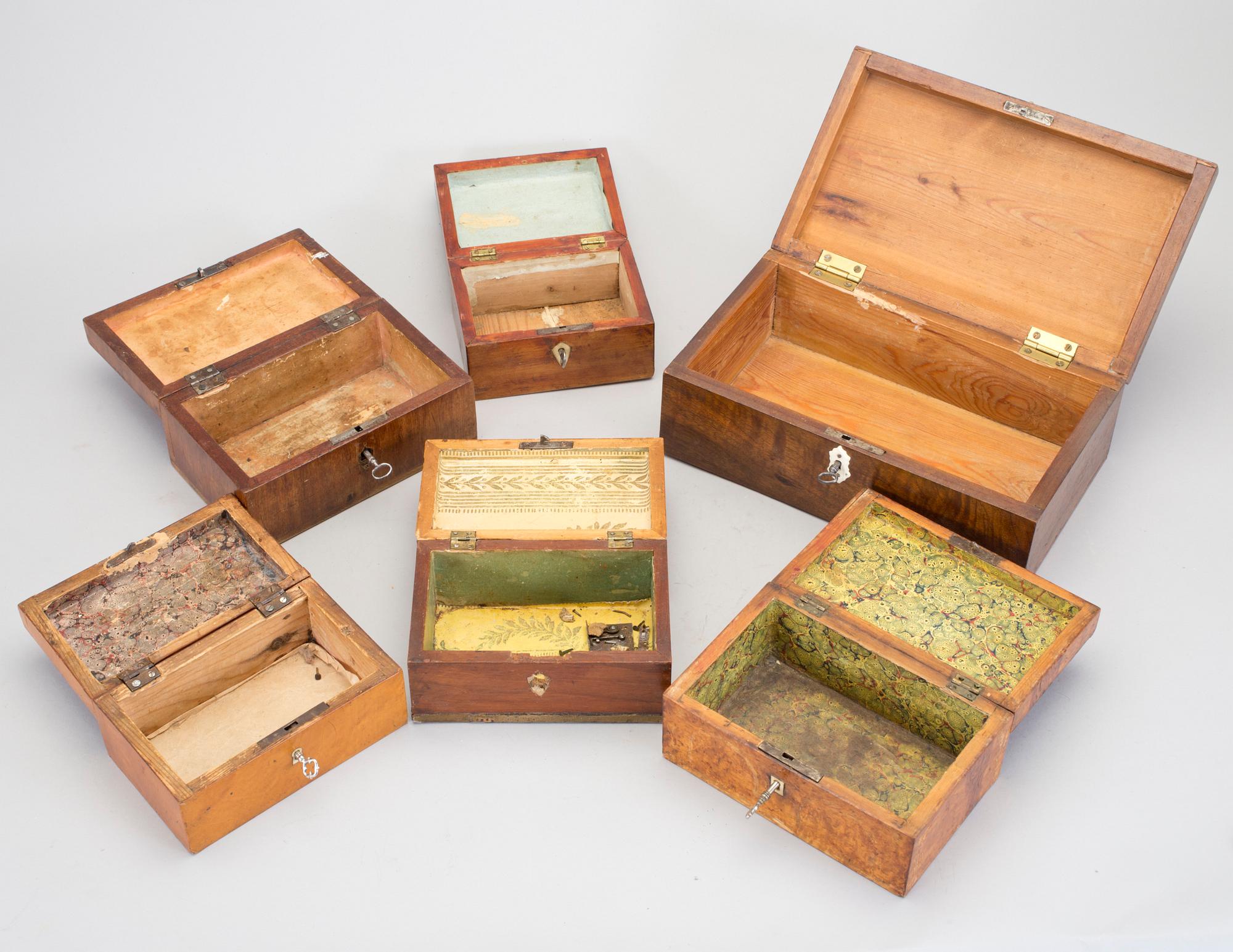 RAKASKAR, 6 st, 1800-talets första hälft.