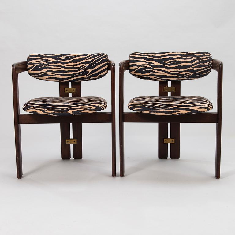 AUGUSTO SAVINI, A set of six 'Pamplona' dining chairs for Pozzi, Italy.