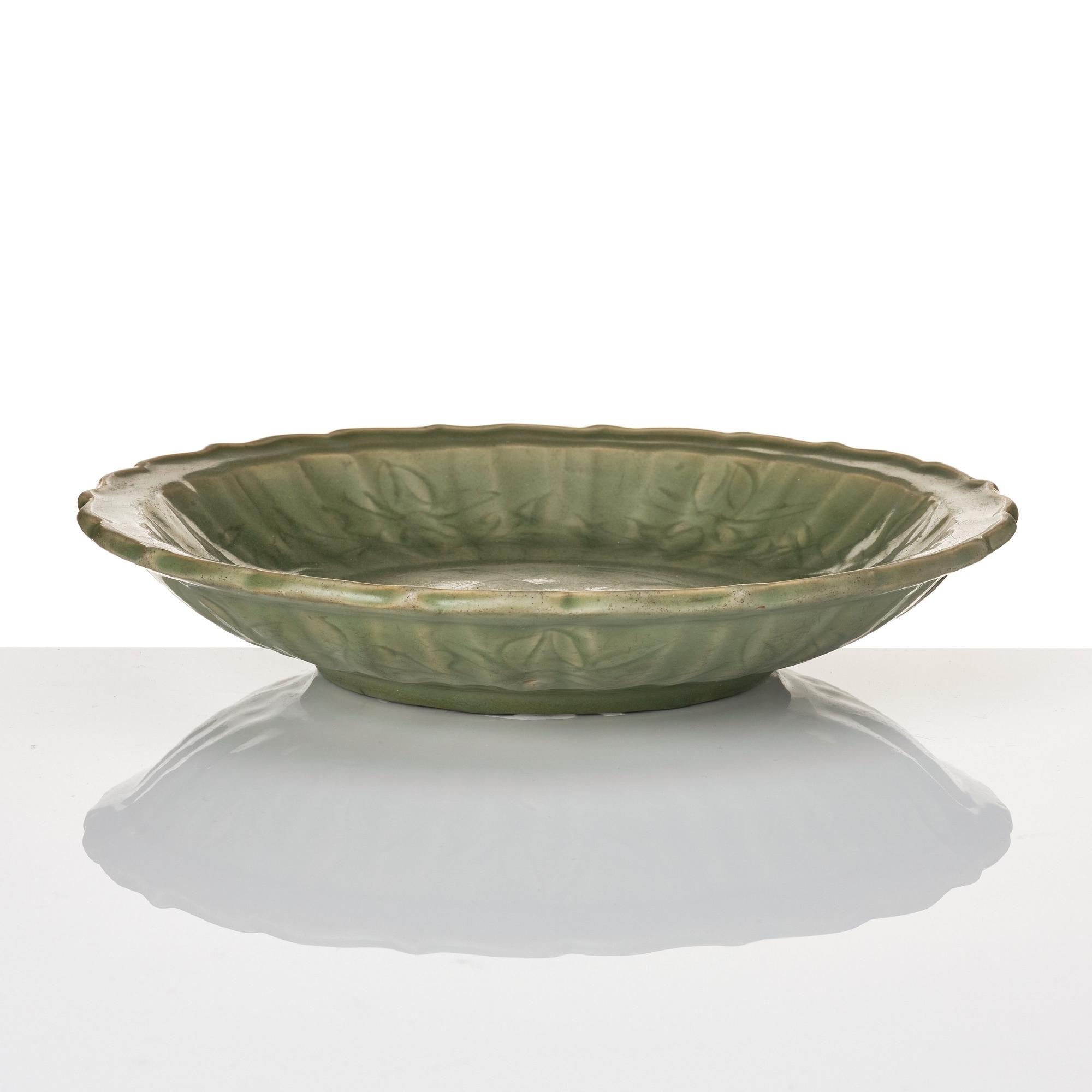 A celadon dish, Ming dynasty (1368-1644).