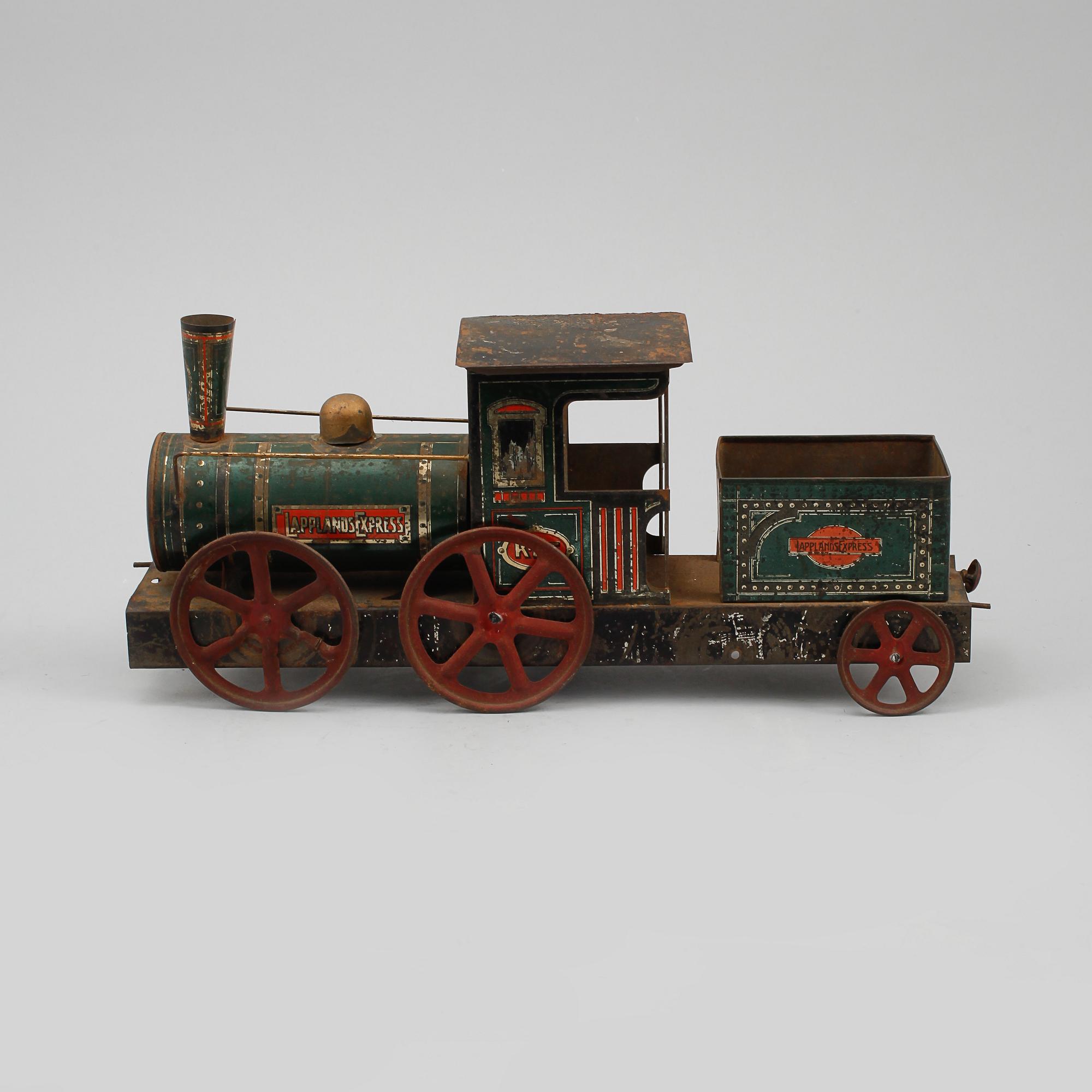 LEKSKASTÅG, plåt, "Lapplands express", BK, omkring år 1900-tal.