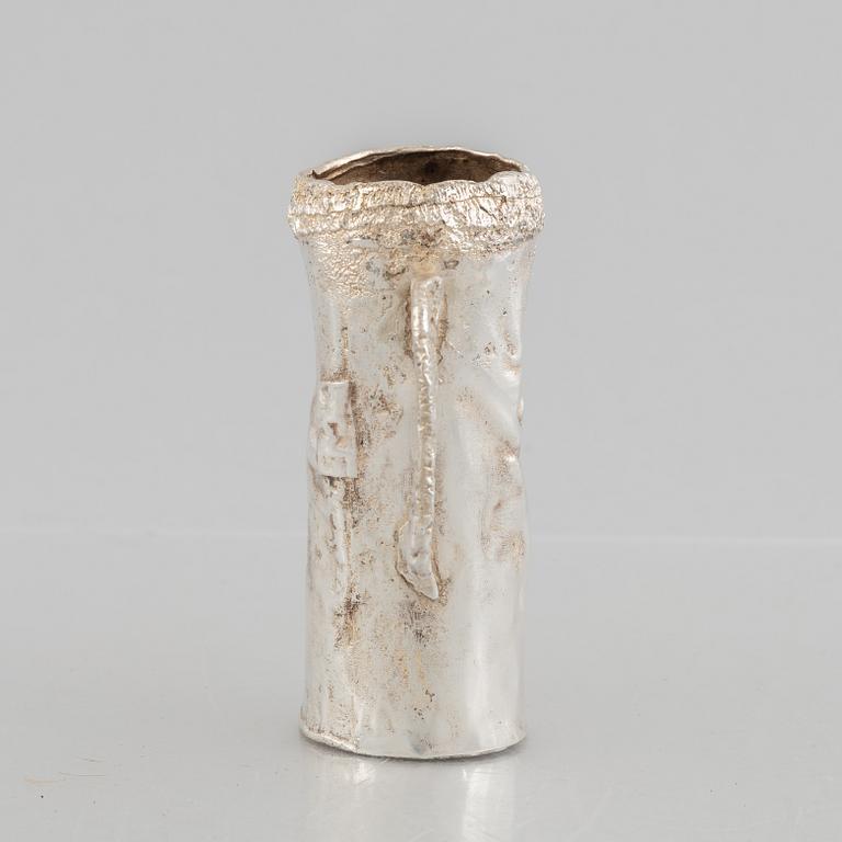 A silver vase, mark of Lars Arby, Gothenburg, Sweden 1975.