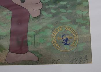 ORIGINALCEL, ur "Pelle Svanslös". Blandteknik, Team Film, sign SL.