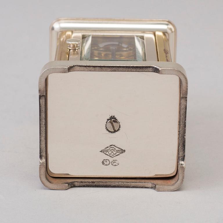 L´EPÉE, Fondée en 1839, travel alarm clock, lever escapement, second half of the 20th century.