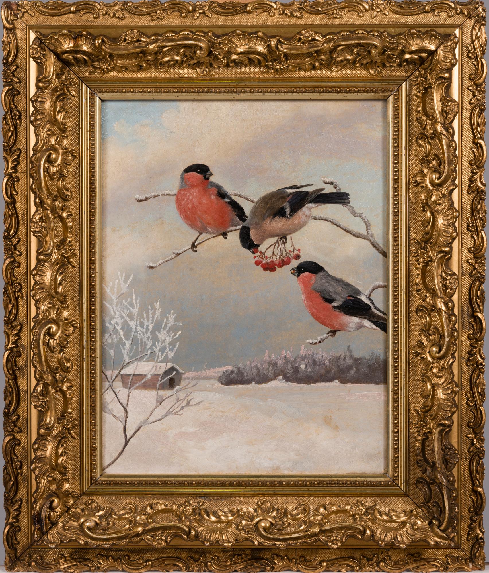 Matti Karppanen, Bullfinches on a branch.