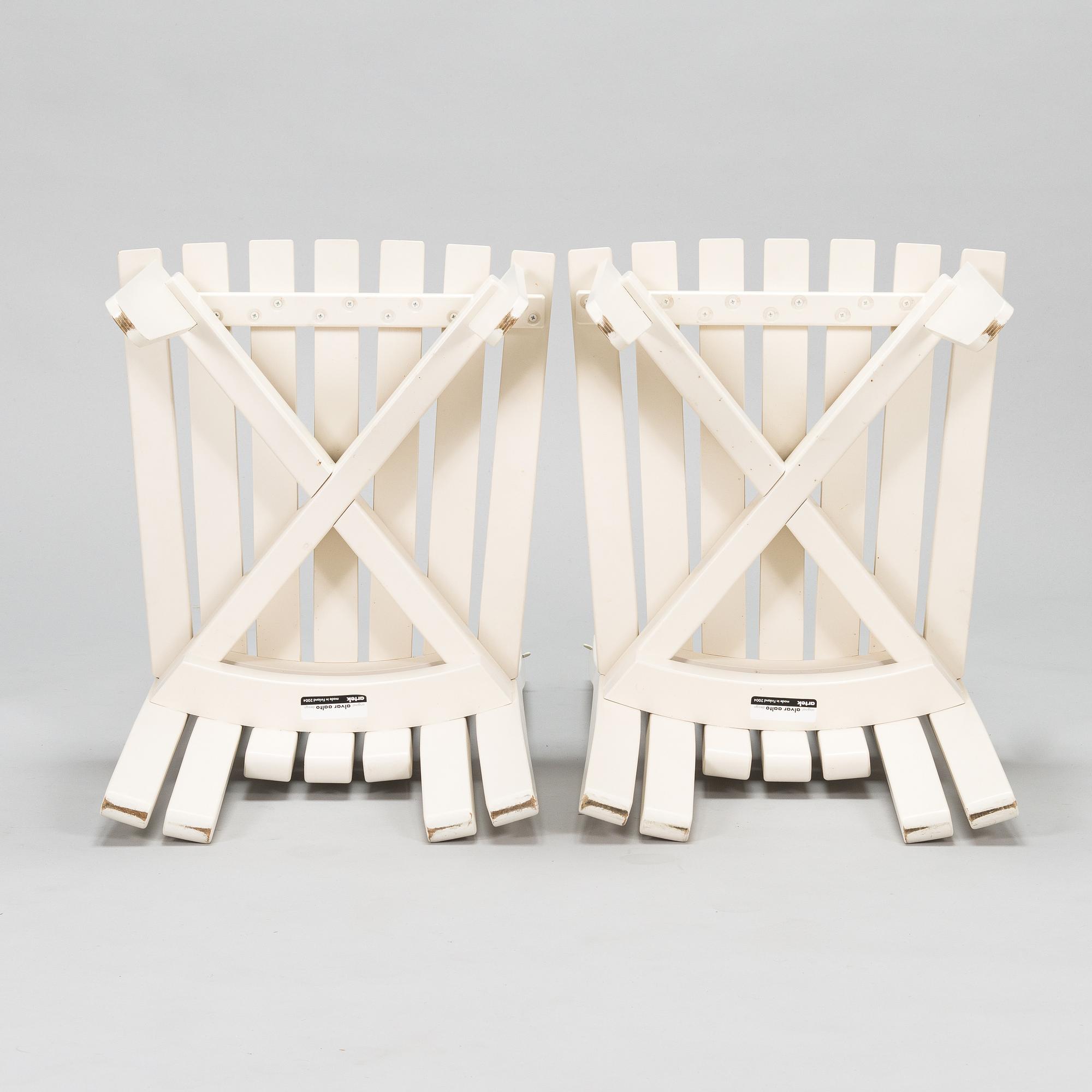 Alvar Aalto and Aino Aalto, a 5-piece 'Aurinko' (Sun-series) garden furniture suite for Artek 2008.
