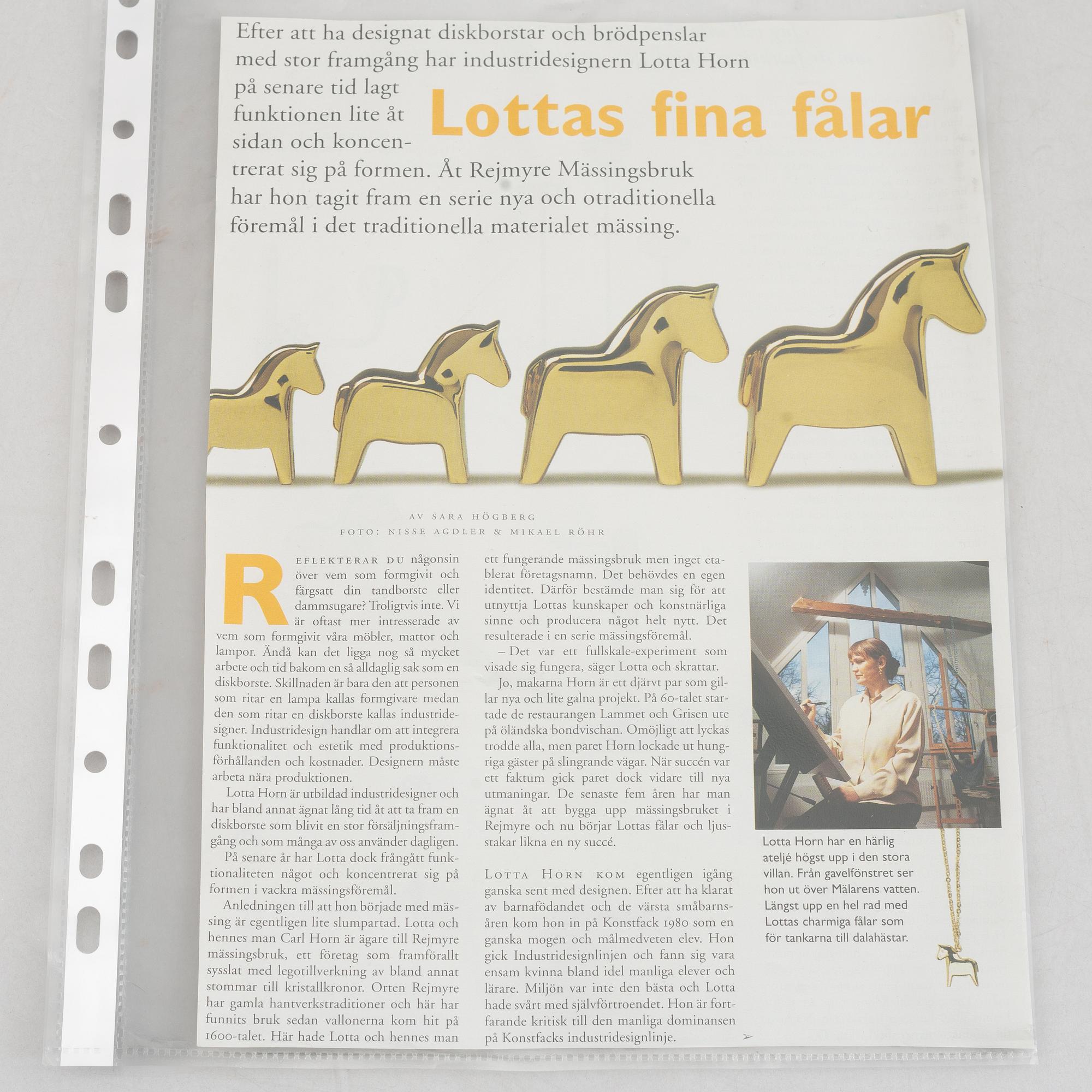 Lotta Horn, seven Dalecarlian horses, Rejmyre Mässingsbruk.