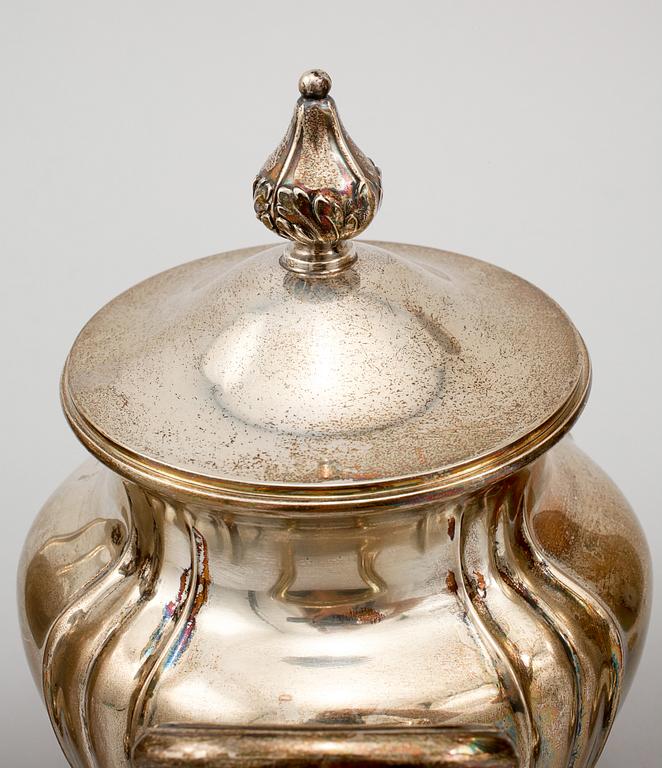 KAFFESERVIS, 3 delar, silver, AG Dufva, Stockholm, 1912 vikt 1240 gram.