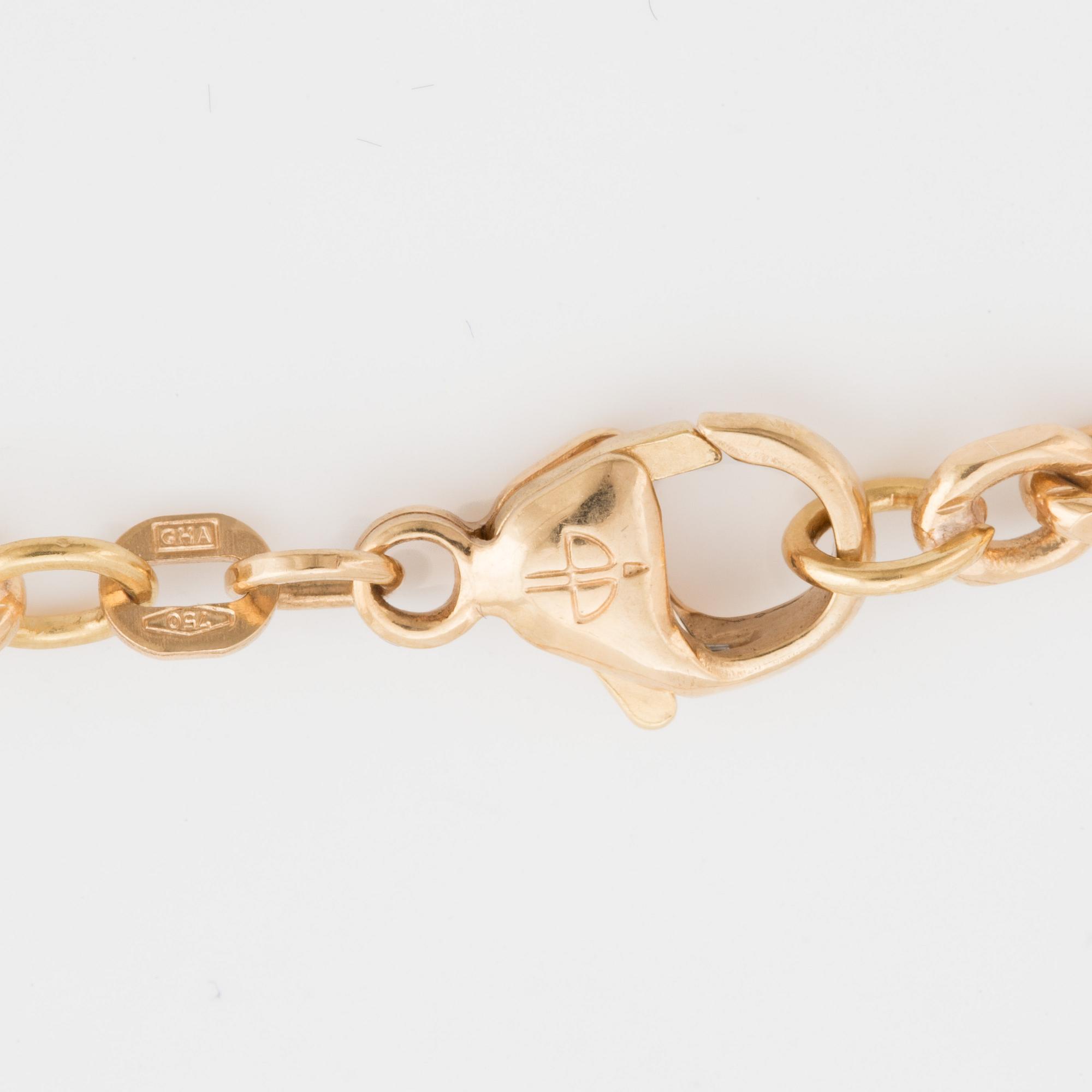 A cable-link chain necklace.