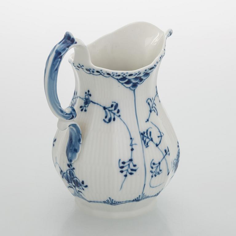 A 'Blue Fluted Half Lace' / 'Musselmalet' pitcher, Royal Copenhagen, model 646, 1965.