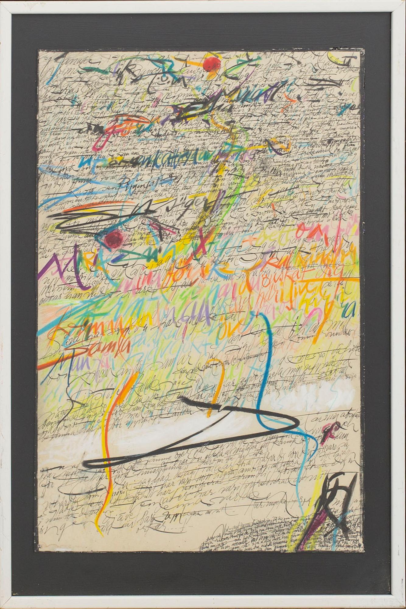 IAN HELLSTRÖM, 2 mixed media paintings, signed.