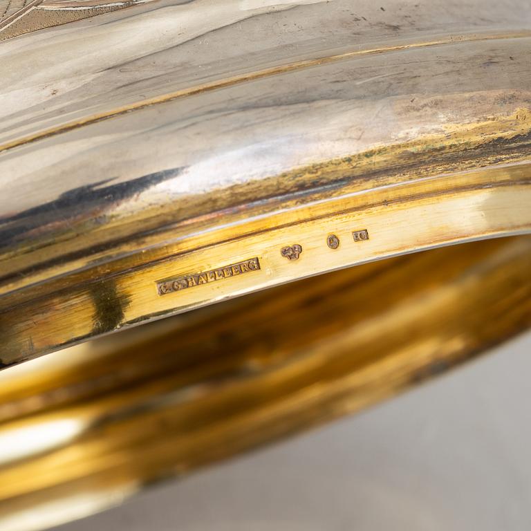 A Swedish silver tankard, mark of CG Hallberg, Stockholm 1887.