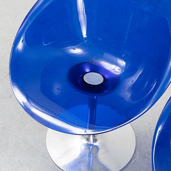 Philippe Starck, a pair of 'Eros' chairs from Kartell, Italy.