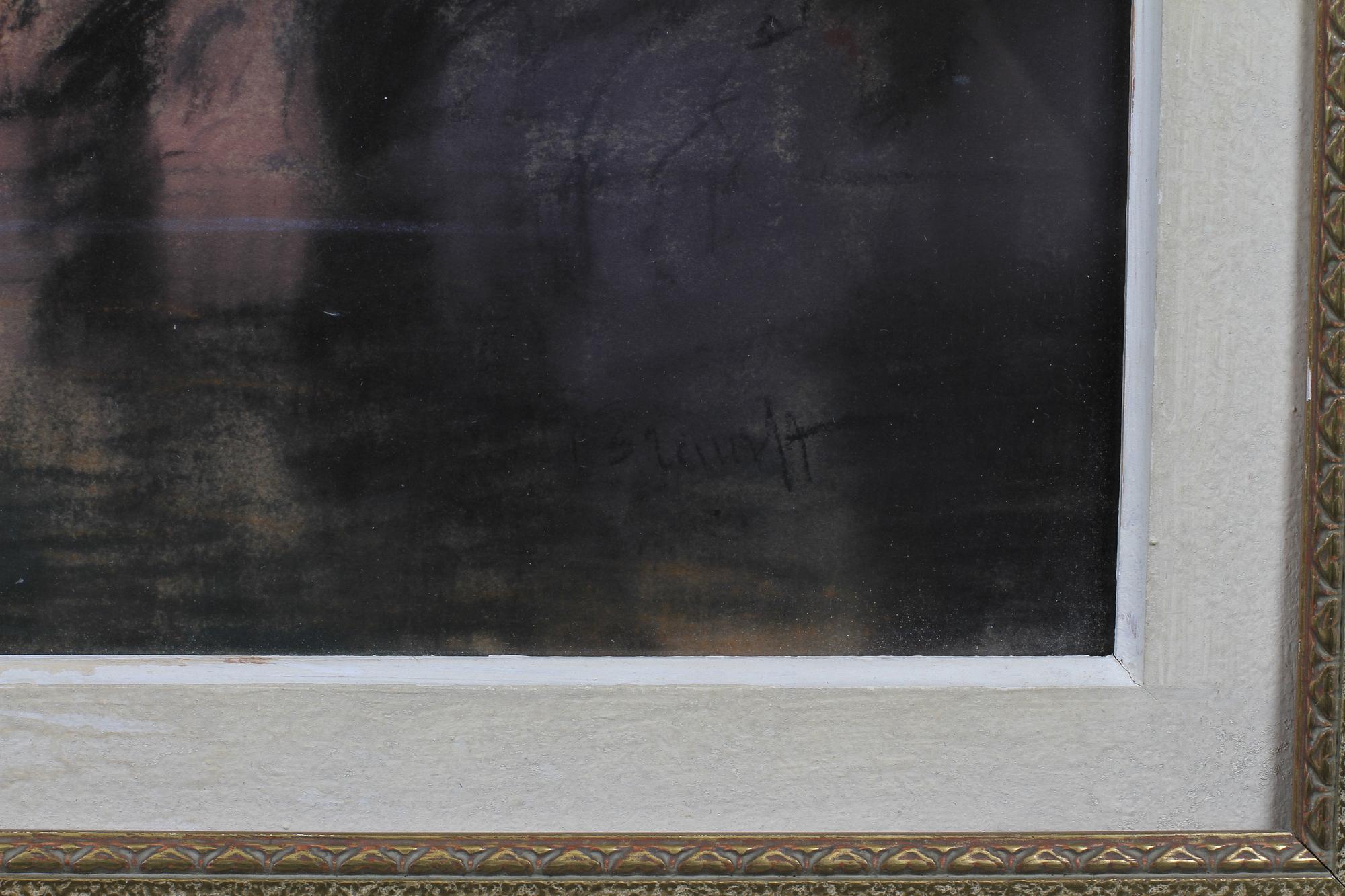 CARL BRANDT, pastell på papper. Sign.