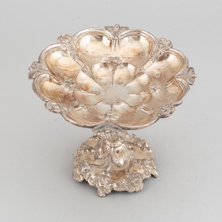 Gustaf möllenberg, skål, silver, nyrokoko, Stockholm, 1849.