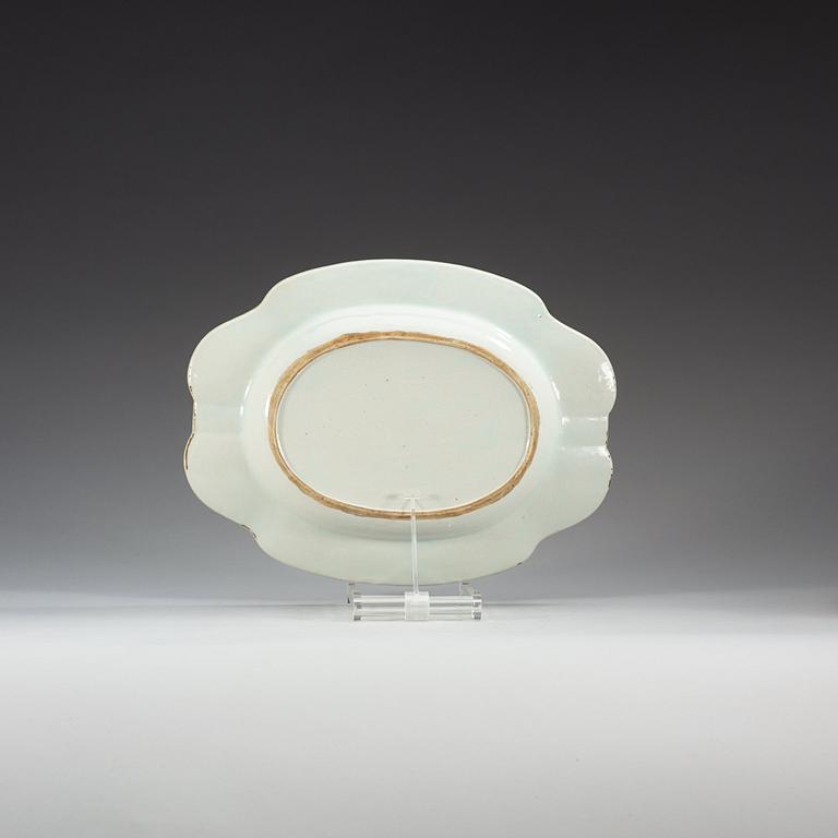 A famille rose 'European Subject' tureen with cover and stand, Qing dynasty, Qianlong (1736-95).