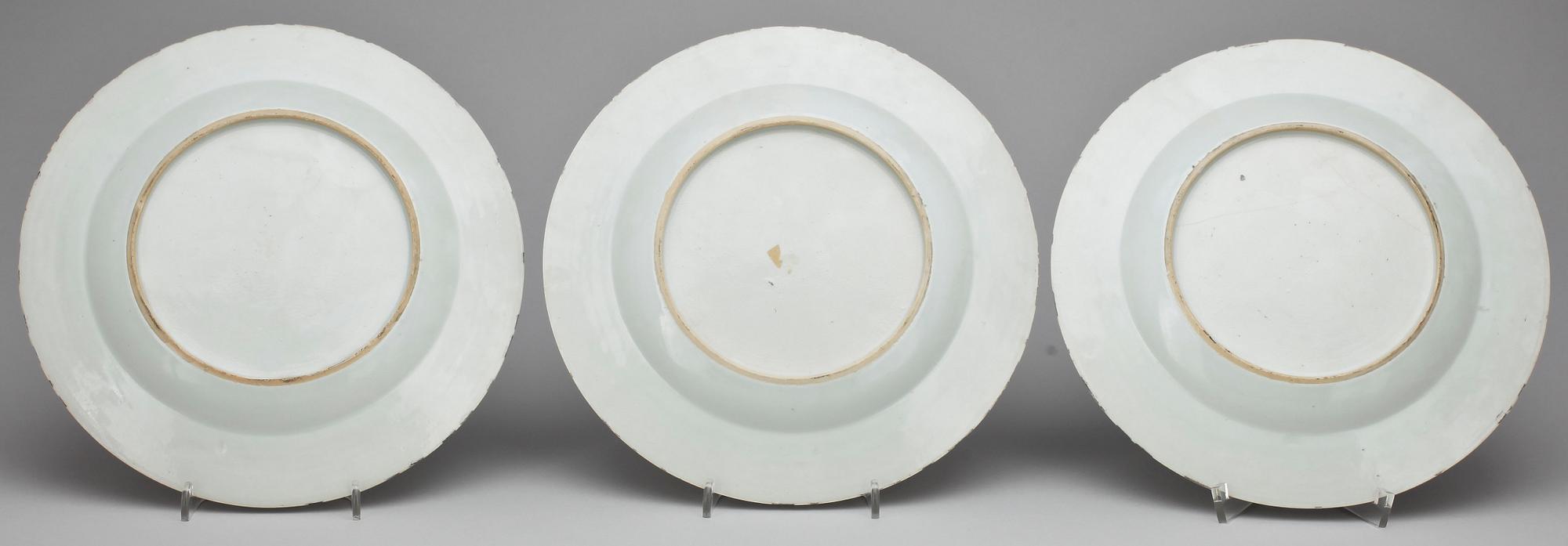 TALLRIKAR, 7st, porslin, Qianlong 1736-1795, Kina.