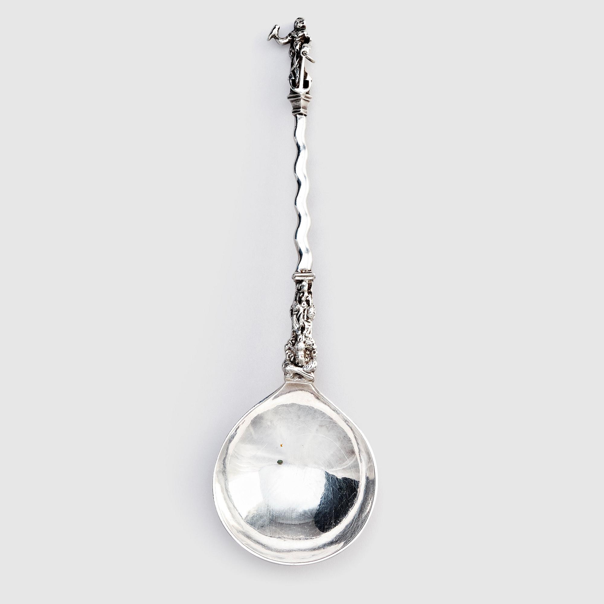 A Baroque silver spoon, probably Dutch late 17th century.