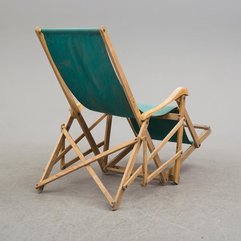 a mid 20th century deck chair.