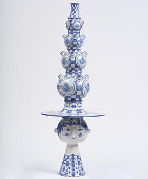 Björn Wiinblad, an imposing ceramic sculpture, Denmark, signed and dated 1971.