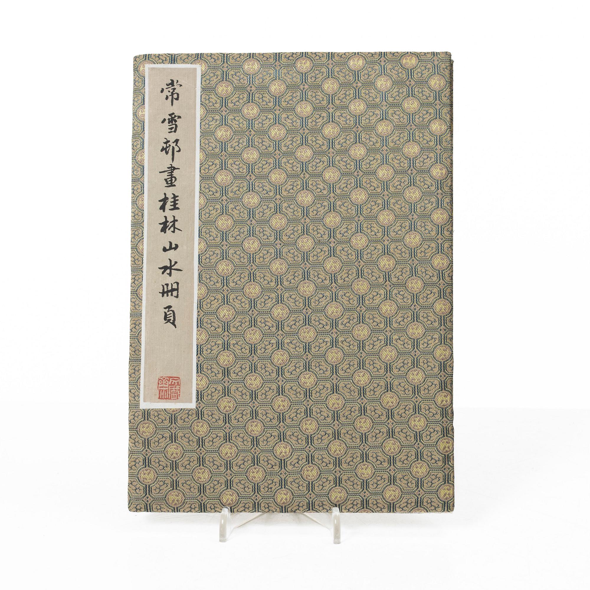 Album, med tuschmålningar, Kina, 1900-tal.