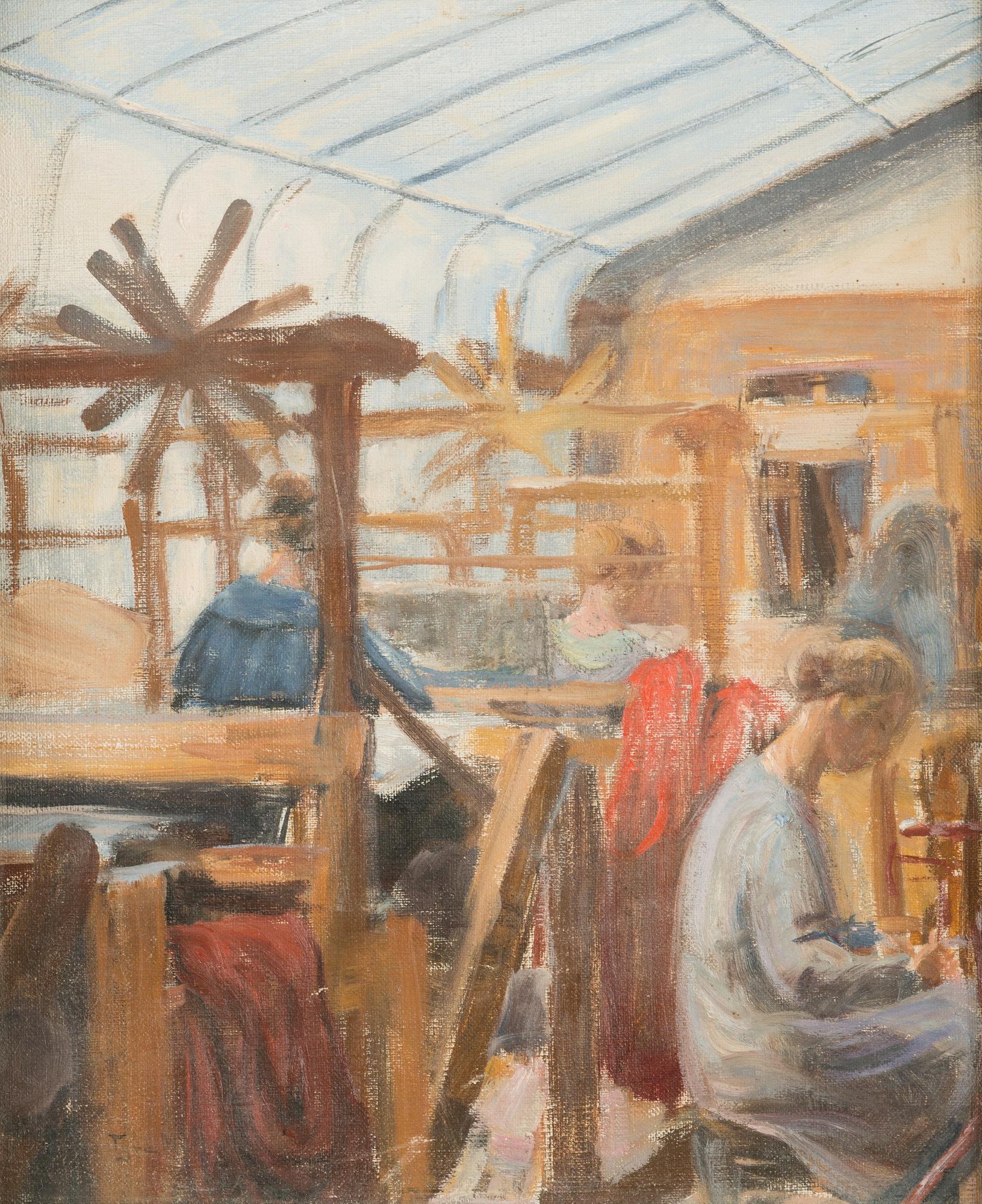 Tyra Malmström, oil on canvas laid on board, signed.