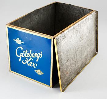 LÅDOR, 2 st, plåt, "Göteborgs kex", 1900-talets mitt.