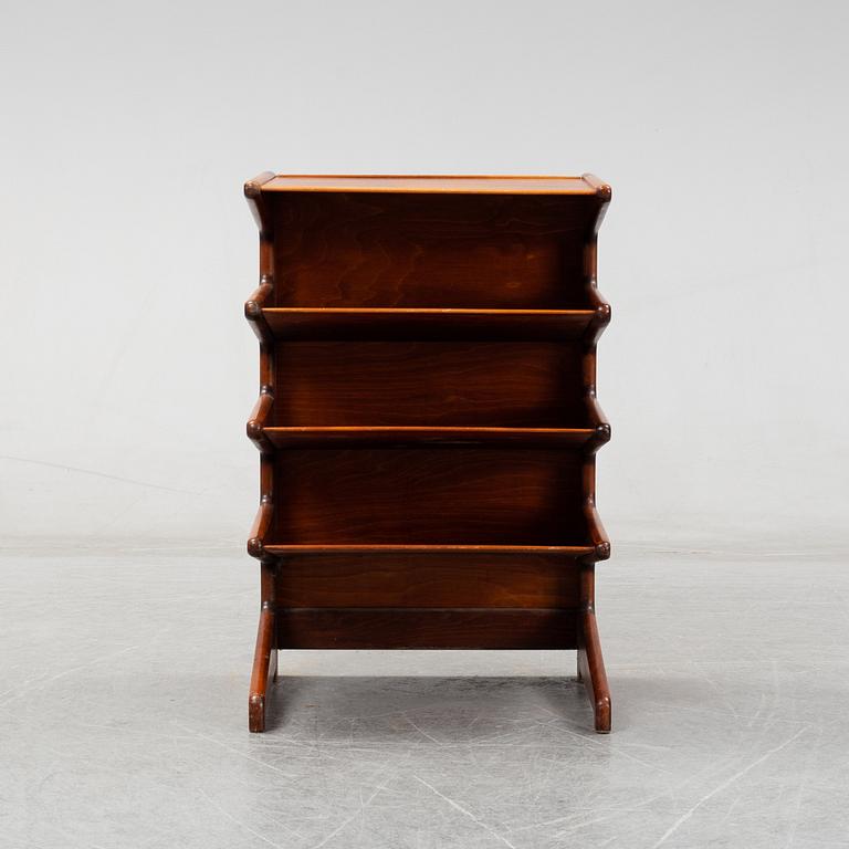 A stained beech Swedish Modern shelf, 1940's/50's.